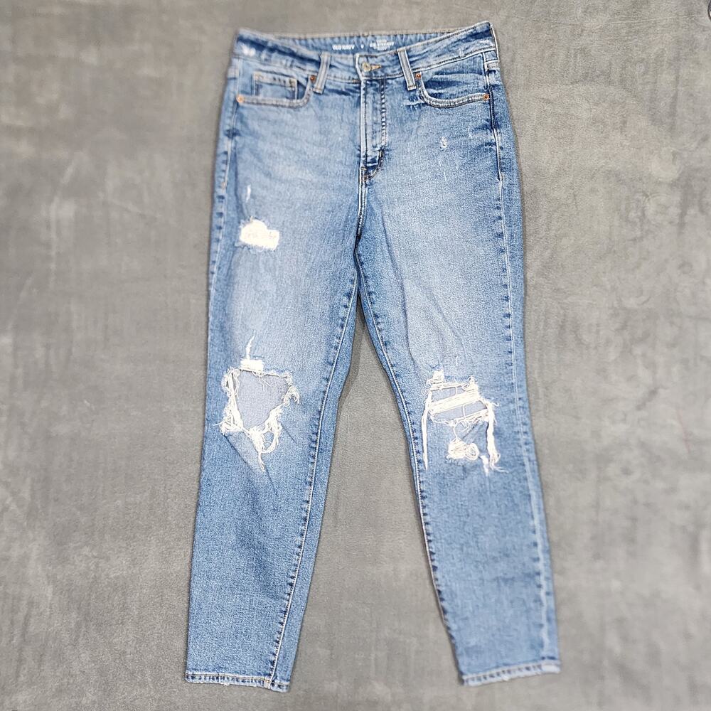 Old Navy Jeans High Rise OG Straight Distressed Ripped Size‎ 6